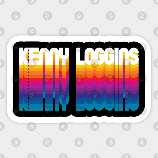 Retro Kenny Proud Personalized Loggins Name Gift Retro Rainbow Style Sticker by Time Travel Style